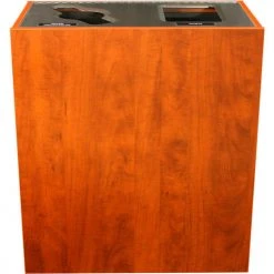 Busch Systems Aristata Double Recycling & Trash Can, 30 Gallon, Wooden