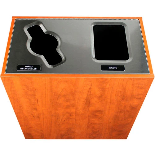 Busch Systems Aristata Double Recycling & Trash Can, 30 Gallon, Wooden 3 Busch Systems Aristata Double Recycling & Trash Can, 30 Gallon, Wooden - Image 3