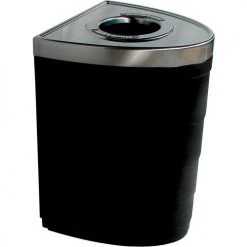 Busch Systems Evolve Ellipse Recycling Can, Cans & Bottles, 36 Gallon, Black