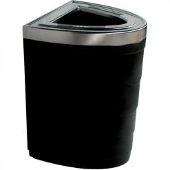 Busch Systems Evolve Ellipse Trash Can, Landfill, 36 Gallon, Black