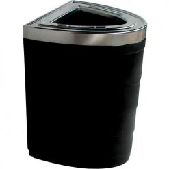 Busch Systems Evolve Ellipse Trash Can, 36 Gallon, Black