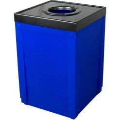 Busch Systems Evolve Cube Recycling Can, Cans & Bottles, 50 Gallon, Blue -Cheap Trash & Recycling Store 101272 03