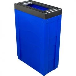 Busch Systems Evolve Cube Recycling Can, Cans & Bottles, 23 Gallon, Blue