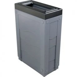 Busch Systems Evolve Cube Trash Can, 23 Gallon, Grey