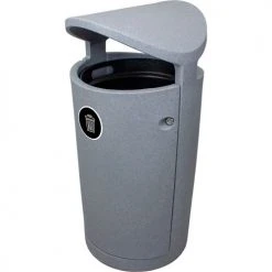 Busch Systems Plastic Round European Style Trash Can, 36 Gallon, Greystone 7 Busch Systems Plastic Round European Style Trash Can, 36 Gallon, Greystone -Cheap Trash & Recycling Store 104421 03