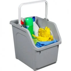 Busch Systems Stack Recycling Bins, 6 Gallon, Gray -Cheap Trash & Recycling Store 104507 05