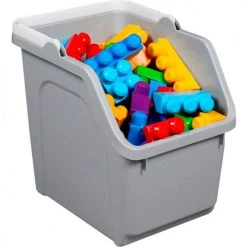 Busch Systems Stack Recycling Bins, 6 Gallon, Gray -Cheap Trash & Recycling Store 104507 07