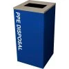 Busch Systems Spectrum Cube PPE Disposal Bin With Anti-Microbial Lid, 24 Gallon, Blue