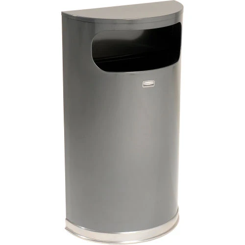 Rubbermaid Half Round Trash Container With Flat Lid 1 Rubbermaid Half Round Trash Container With Flat Lid