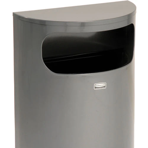 Rubbermaid Half Round Trash Container With Flat Lid 4 Rubbermaid Half Round Trash Container With Flat Lid - Image 4