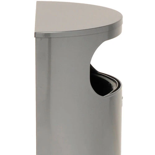 Rubbermaid Half Round Trash Container With Flat Lid 6 Rubbermaid Half Round Trash Container With Flat Lid - Image 6