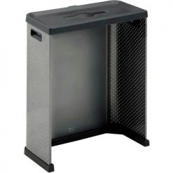 Rubbermaid® Elevate Landfill 23 Gal Pearl Dark Gray 10 Rubbermaid® Elevate Landfill 23 Gal Pearl Dark Gray -Cheap Trash & Recycling Store 2136962 RCP DR Elevate OverHead Back Product Shot Angle