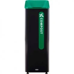 Rubbermaid® Sustain Compost Container 15 Gal, Green -Cheap Trash & Recycling Store 21 1691 RCP DR Sustain 2078991 15G Compost Straight on