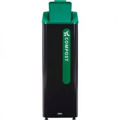 Rubbermaid® Sustain Compost Container 15 Gal, Green -Cheap Trash & Recycling Store 21 1691 RCP DR Sustain 2078991 15G Compost Straight Lid open