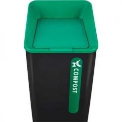 Rubbermaid® Sustain Compost Container 23 Gal, Green -Cheap Trash & Recycling Store 21 1691 RCP DR Sustain 2078992 23G Compost Top down