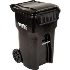 Global Industrial™ Mobile Trash Container, 65 Gallon Black -Cheap Trash & Recycling Store 237279BK 05