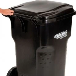 Global Industrial™ Mobile Trash Container, 65 Gallon Black -Cheap Trash & Recycling Store 237279BK 08