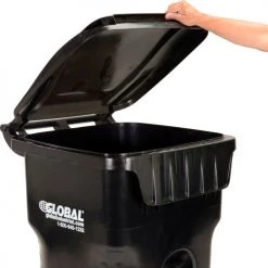 Global Industrial™ Mobile Trash Container, 65 Gallon Black -Cheap Trash & Recycling Store 237279BK 10