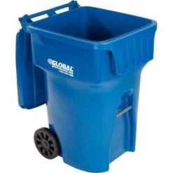 Global Industrial™ Mobile Trash Container, 95 Gallon Blue -Cheap Trash & Recycling Store 237281BL 02