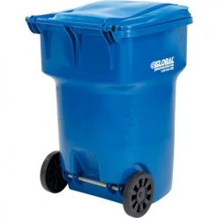 Global Industrial™ Mobile Trash Container, 95 Gallon Blue -Cheap Trash & Recycling Store 237281BL 03