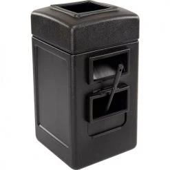 Commercial Zone Harbor Square Waste and Windshield Service Center, Black, 28-Gallon