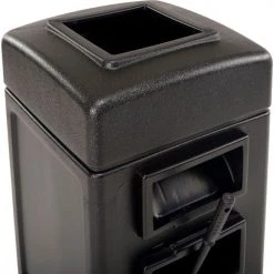 Commercial Zone Harbor Square Waste and Windshield Service Center, Black, 28-Gallon -Cheap Trash & Recycling Store 237603BK 02