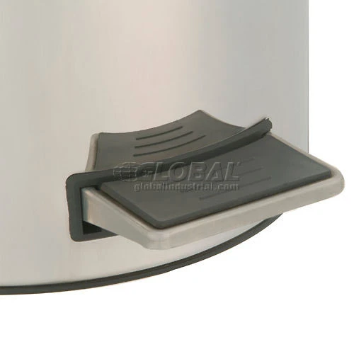 Global Industrial 3-1/2 Gallon Step On Trash Can - Stainless Steel 9 Global Industrial 3-1/2 Gallon Step On Trash Can - Stainless Steel - Image 9
