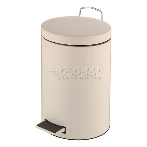 Global Industrial 3-1/2 Gallon Step On Trash Can - White 2 Global Industrial 3-1/2 Gallon Step On Trash Can - White - Image 2