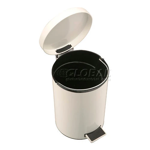 Global Industrial 3-1/2 Gallon Step On Trash Can - White 5 Global Industrial 3-1/2 Gallon Step On Trash Can - White - Image 5