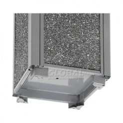 Global Industrial™ Stone Panel Trash Weather Urn, 2-1/2 Gallon, 10-1/4" Square x 28"H -Cheap Trash & Recycling Store 238240GY 04