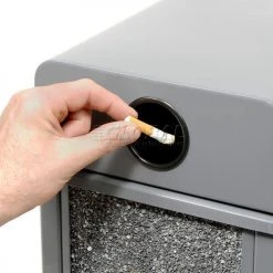 Global Industrial™ Stone Panel Trash Weather Urn, 2-1/2 Gallon, 10-1/4" Square x 28"H -Cheap Trash & Recycling Store 238240GY 05