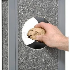 Global Industrial™ Stone Panel Trash Weather Urn, 2-1/2 Gallon, 10-1/4" Square x 28"H -Cheap Trash & Recycling Store 238240GY 10