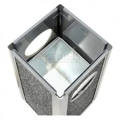 Global Industrial™ Stone Panel Trash Weather Urn, 2-1/2 Gallon, 10-1/4" Square x 28"H -Cheap Trash & Recycling Store 238240GY 11