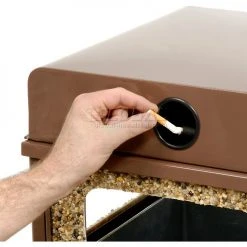 Global Industrial™ Stone Panel Trash Weather Urn, Brown, 24 Gallon, 17-1/2" Square x 36"H -Cheap Trash & Recycling Store 238241BN 07