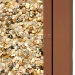 Global Industrial™ Stone Panel Trash Weather Urn, Brown, 24 Gallon, 17-1/2" Square x 36"H -Cheap Trash & Recycling Store 238241BN 09