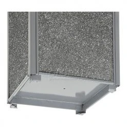 Global Industrial™ Stone Panel Trash Weather Urn, Gray, 12 Gallon, 13-1/2" Square x 35"H -Cheap Trash & Recycling Store 238241GY 04