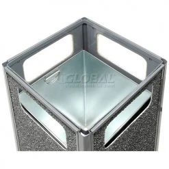 Global Industrial™ Stone Panel Trash Weather Urn, Gray, 12 Gallon, 13-1/2" Square x 35"H -Cheap Trash & Recycling Store 238241GY 11