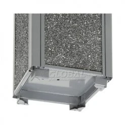 Global Industrial™ Stone Panel Trash Sand Urn, Gray, 2-1/2 Gallon, 10-1/4" Square x 24"H -Cheap Trash & Recycling Store 238242GY 04