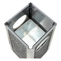 Global Industrial™ Stone Panel Trash Sand Urn, Gray, 2-1/2 Gallon, 10-1/4" Square x 24"H -Cheap Trash & Recycling Store 238242GY 11