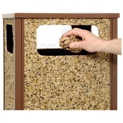 Global Industrial™ Stone Panel Trash Sand Urn, Brown, 12 Gallon, 13-1/2" Square x 32"H -Cheap Trash & Recycling Store 238243BN 10