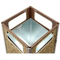 Global Industrial™ Stone Panel Trash Sand Urn, Brown, 12 Gallon, 13-1/2" Square x 32"H -Cheap Trash & Recycling Store 238243BN 11