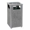 Global Industrial™ Stone Panel Trash Sand Urn, Gray, 24 Gallon, 17-1/2" Square x 32"H