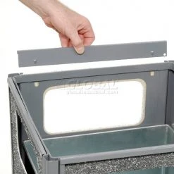 Global Industrial Stone Panel Trash Sand Urn, Gray, 24 Gallon, 17-1/2" Square x 32"H 26 Global Industrial Stone Panel Trash Sand Urn, Gray, 24 Gallon, 17-1/2" Square x 32"H -Cheap Trash & Recycling Store 238243GY 03