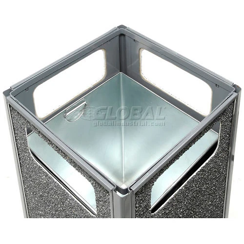 Global Industrial Stone Panel Trash Sand Urn, Gray, 24 Gallon, 17-1/2" Square x 32"H 7 Global Industrial Stone Panel Trash Sand Urn, Gray, 24 Gallon, 17-1/2" Square x 32"H - Image 7