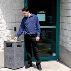 Global Industrial Stone Panel Trash Sand Urn, Gray, 24 Gallon, 17-1/2" Square x 32"H 35 Global Industrial Stone Panel Trash Sand Urn, Gray, 24 Gallon, 17-1/2" Square x 32"H -Cheap Trash & Recycling Store 238243GY 14