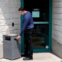 Global Industrial Stone Panel Trash Sand Urn, Gray, 24 Gallon, 17-1/2" Square x 32"H 36 Global Industrial Stone Panel Trash Sand Urn, Gray, 24 Gallon, 17-1/2" Square x 32"H -Cheap Trash & Recycling Store 238243GY 15