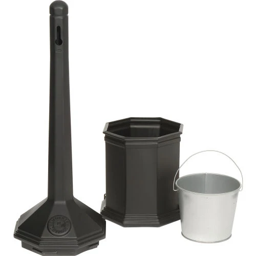 Commercial Zone Smokers' Outpost® Site Saver Outdoor Ashtray, Black 2 Commercial Zone Smokers' Outpost® Site Saver Outdoor Ashtray, Black - Image 2