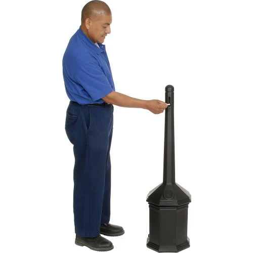 Commercial Zone Smokers' Outpost® Site Saver Outdoor Ashtray, Black 4 Commercial Zone Smokers' Outpost® Site Saver Outdoor Ashtray, Black - Image 4