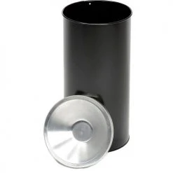 Witt Industries Steel Outdoor Ashtray, 10" Dia. x 20"H, Black w/ Aluminum Top -Cheap Trash & Recycling Store 238351 03