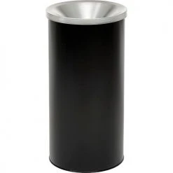 Witt Industries Steel Outdoor Ashtray, 10" Dia. x 20"H, Black w/ Aluminum Top -Cheap Trash & Recycling Store 238351 04